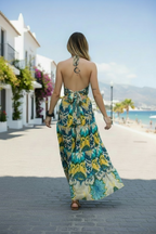 Sunflower Halter Dress
