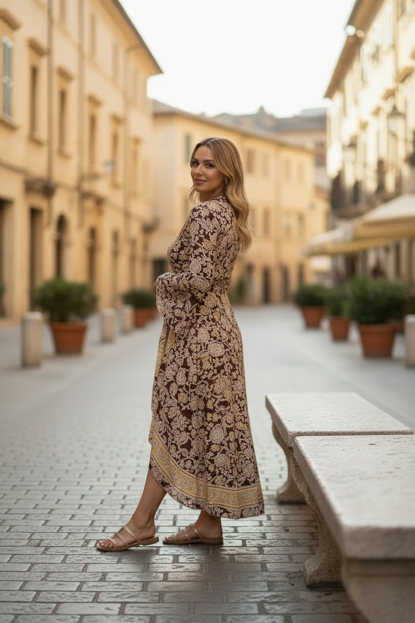Honey Bee Wrap Dress