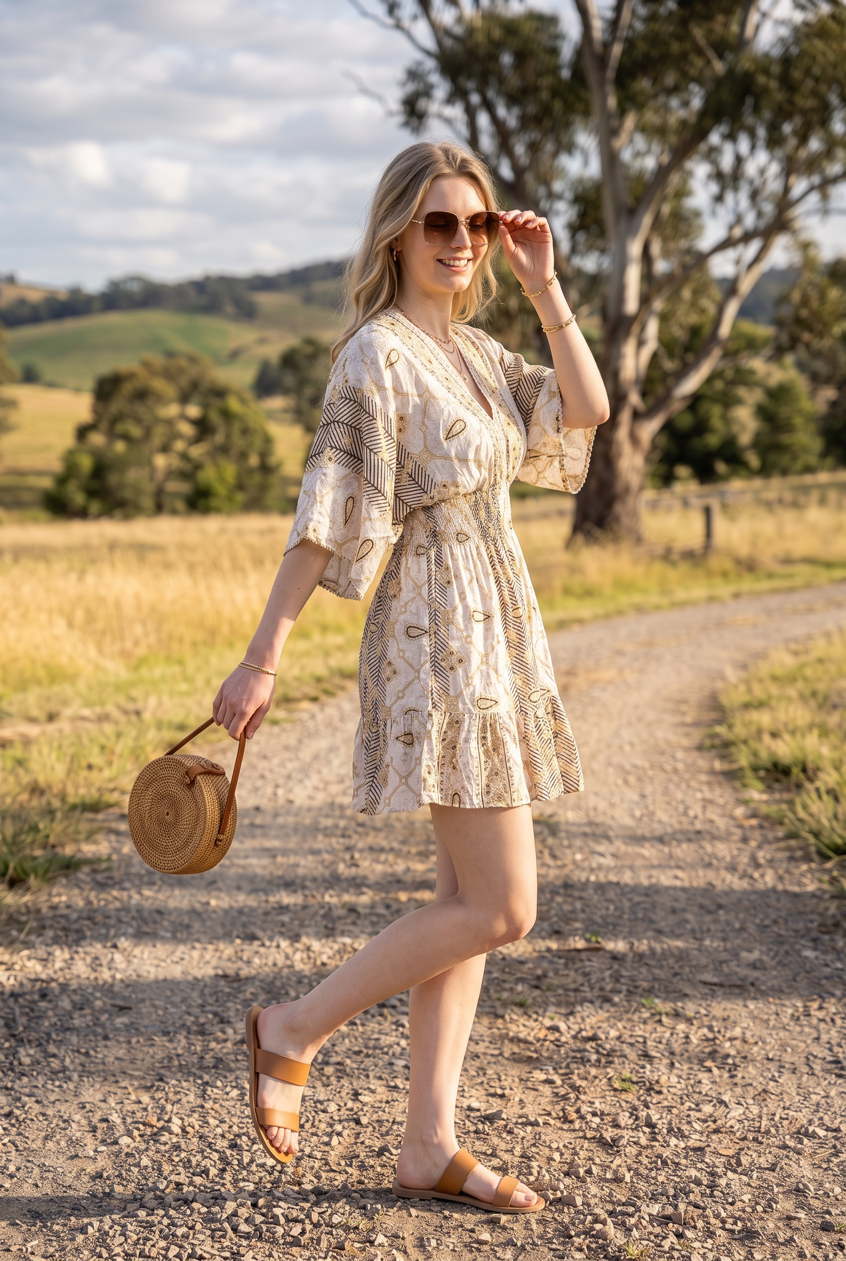 Moonlight Kimono Sleeve Dress