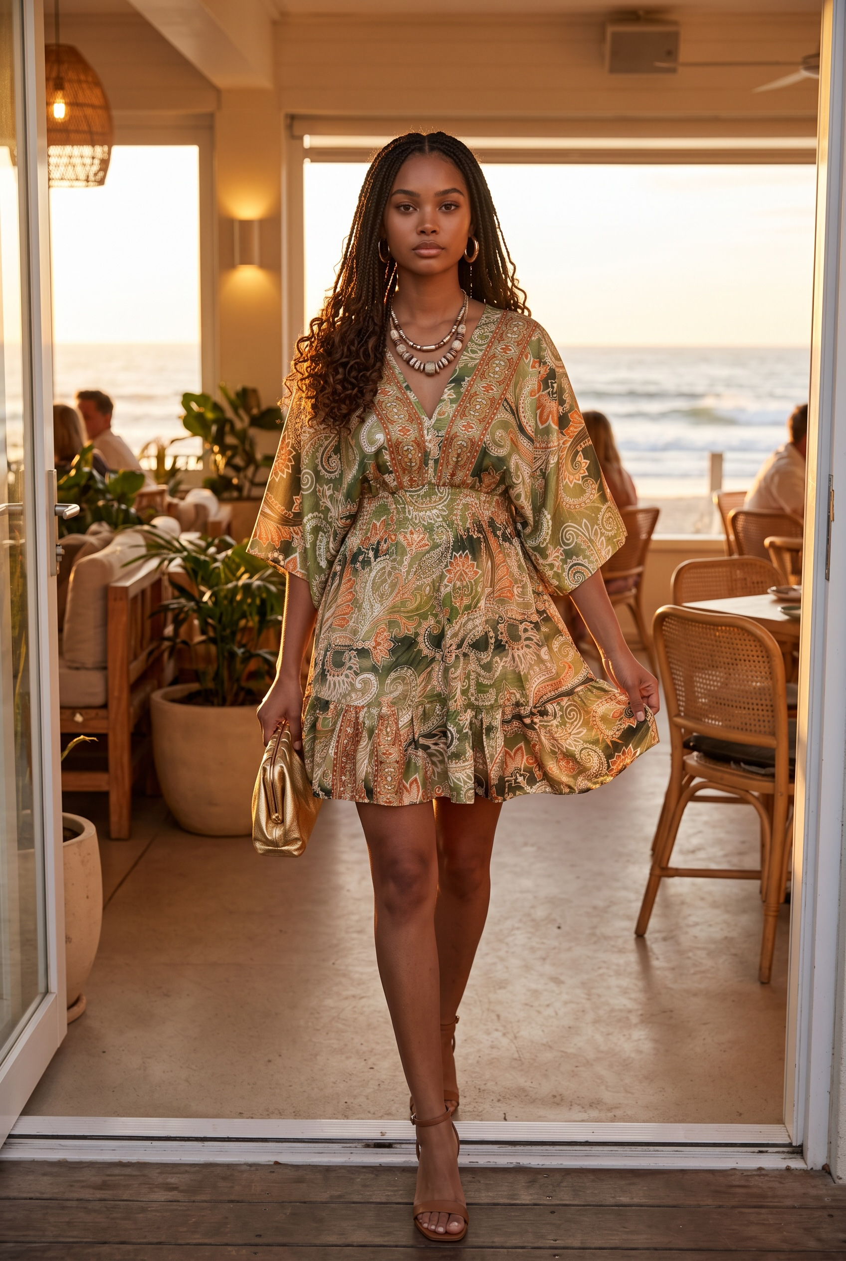 Autumn Kimono Sleeve Dress