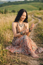Sunset Halter Dress