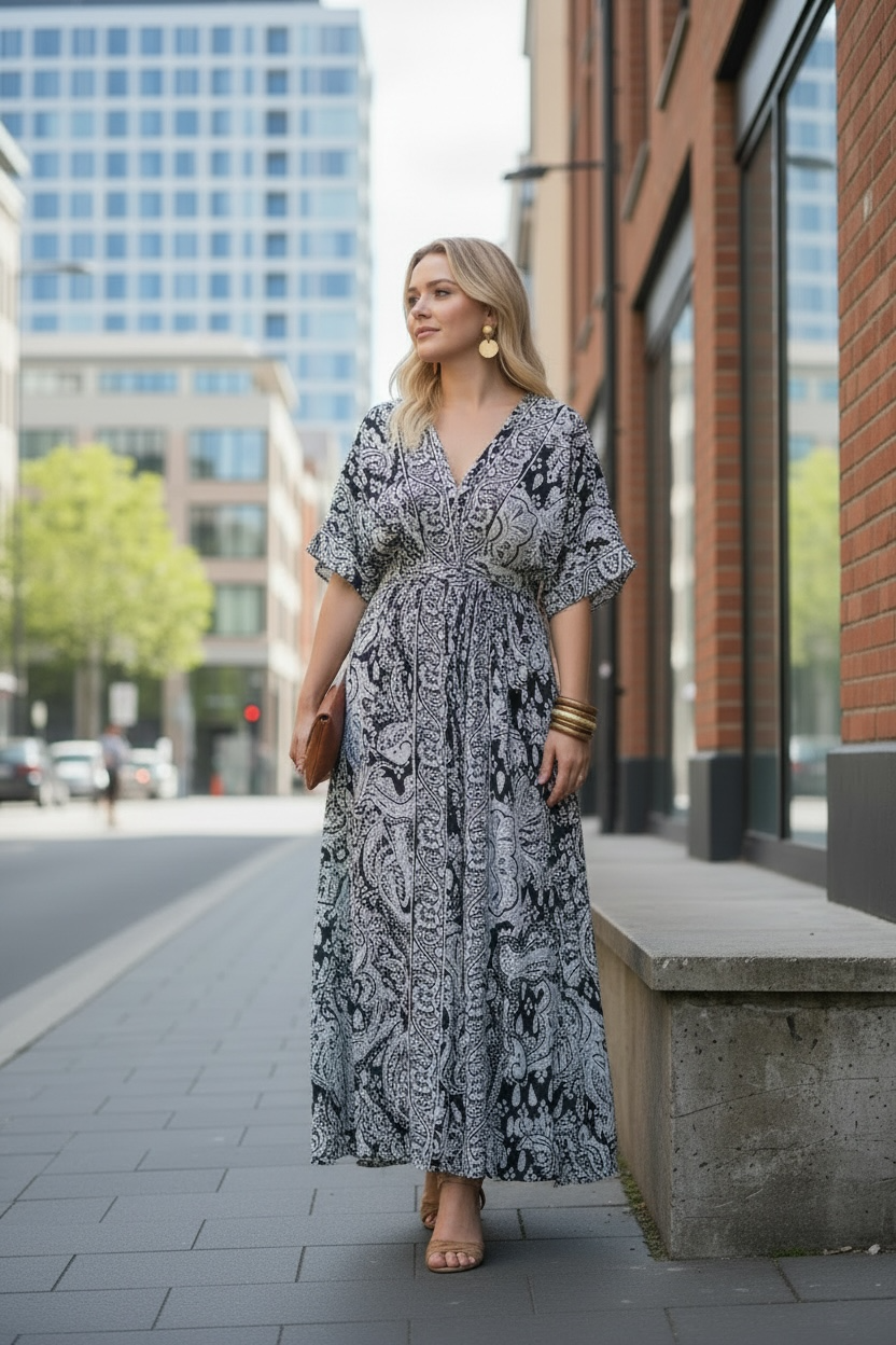 Eclipse Kimono Sleeve Maxi