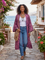 Plum Kimono Shrug