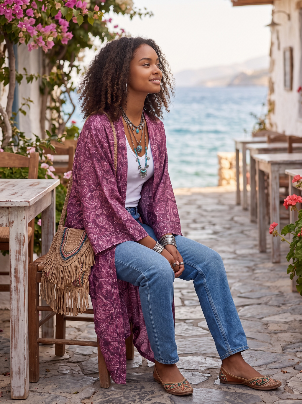 Plum Kimono Shrug