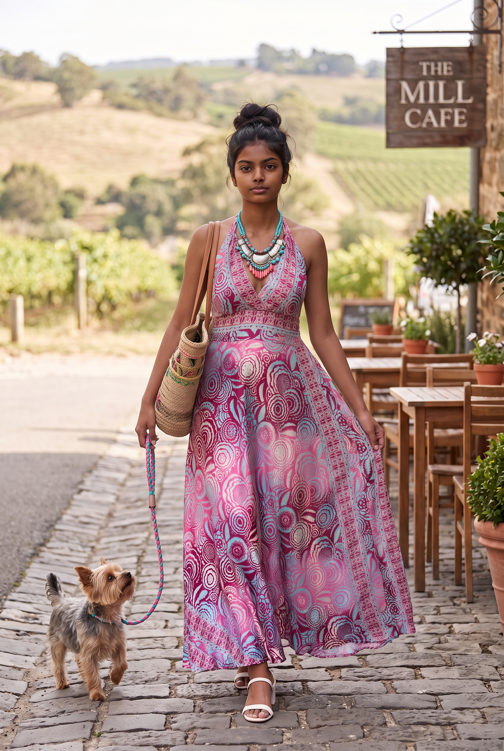 Rose Halter Dress