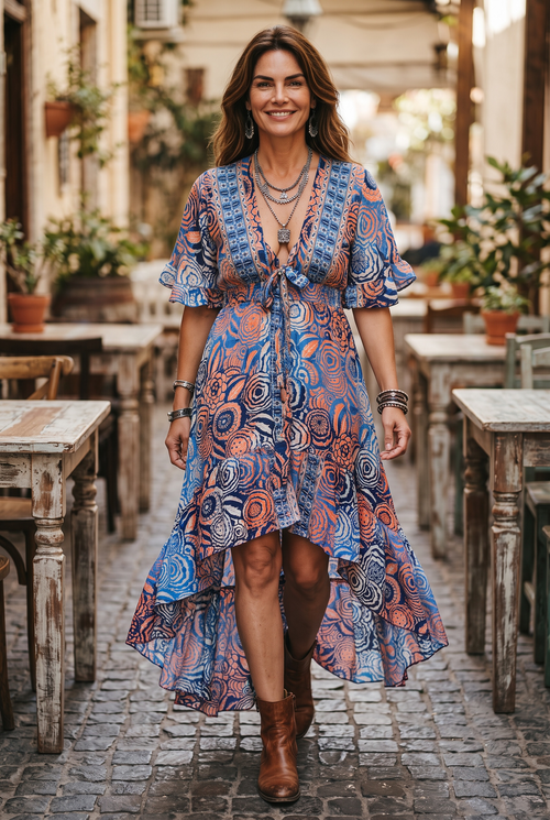 Sapphire Swing Dress
